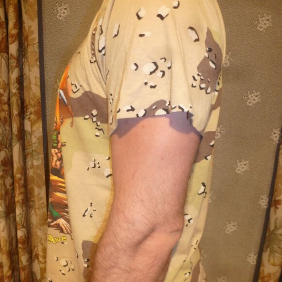 Vintage  Ted Nugent by ROTHCO Men's 2003 Nuge Shock & Awe Tour  T-Shirt Tan XXL - Picture 3 of 6